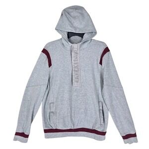 AX Armani Exchange Hoodie Sweatshirt Sweatshirt 1/2 Zip Mens M Gray Graphic Logo
